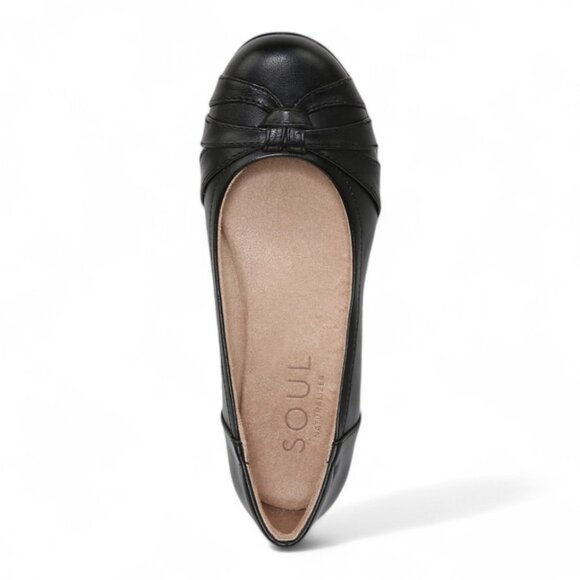 Naturalizer Women's Size 8W Black Soul Gift Round Toe Memory Foam Comfy Flats - Picture 12 of 16